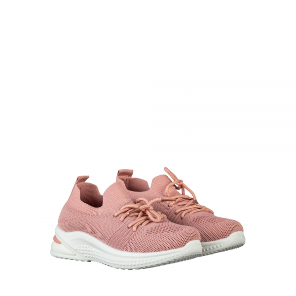 Детски спортни обувки  розови  от текстилен материал  Fantase, 2 - Kalapod.bg